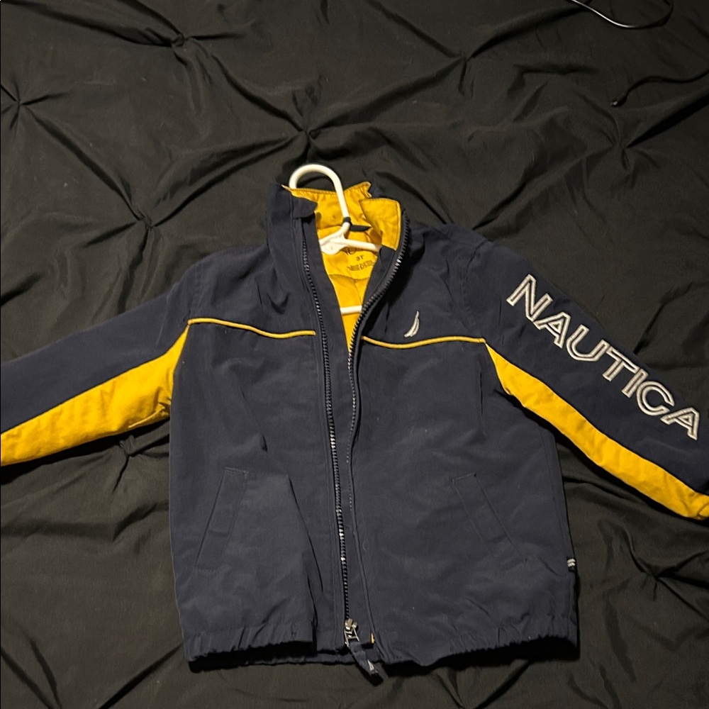 Nautica Blue and Yellow Windbreaker